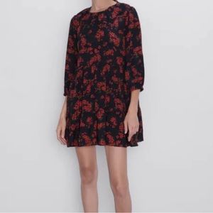 ZARA Flowy Floral Mini Dress
